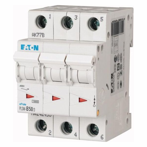 Eaton jistič 3P C 50A 10kA AC PLSM C50/3-MW (242479)