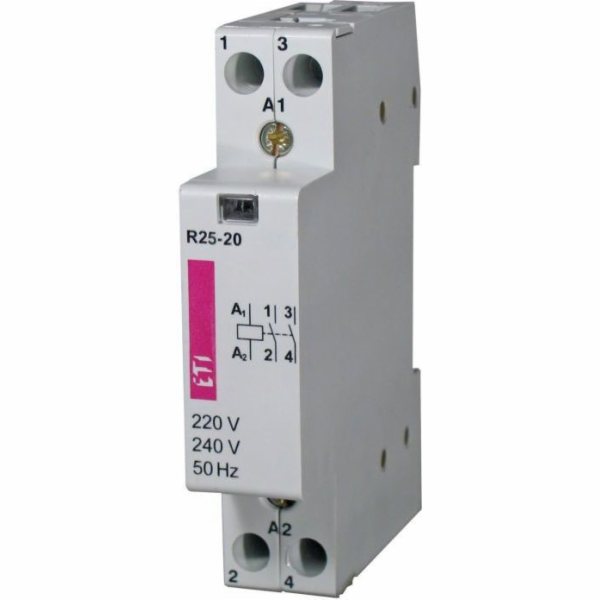 Eti-Polam bistabilní impulsní relé 16A 12-240V AC/DC 2P U...