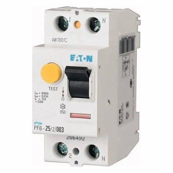 Eaton Proudový chránič 2P 40A 0,03A typ AC PF6-40/2/003 2...
