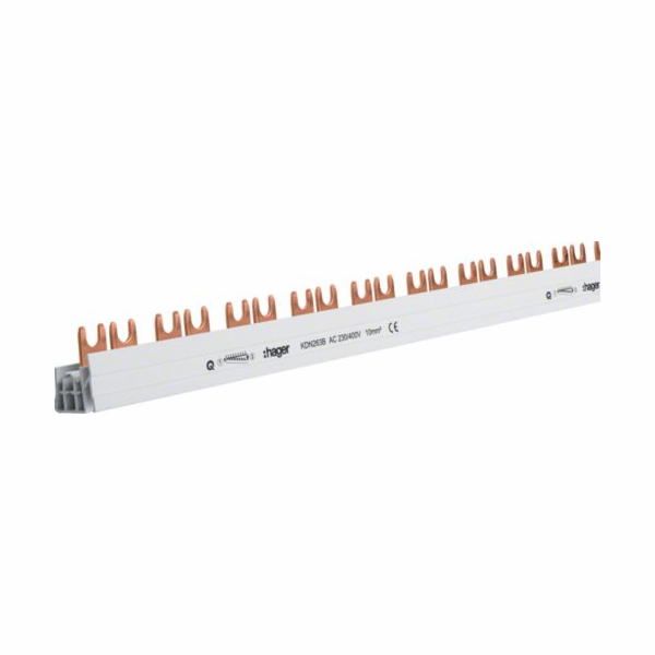 Hager Vidlicová přípojnice 2P 63A 10mm2 (KDN263B)