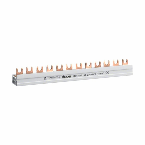 Hager Vidlicová přípojnice 4P 63A 10mm2 (KDN463A)