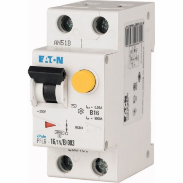 Eaton Proudový chránič 1P+N 32A 0,03A typ AC PFL6-32/1N/B...