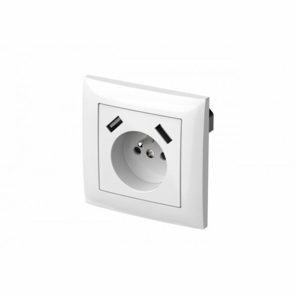 Elektro-Plast Sentia Jednoduchá zásuvka s/bez 16A s USB 2...