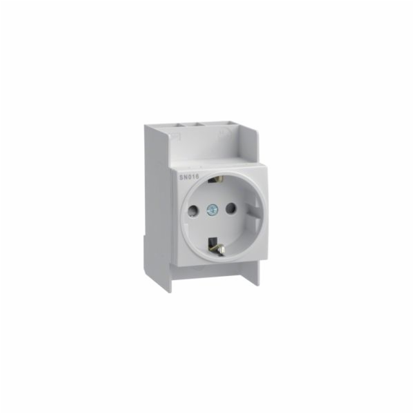 Hager Modulární zásuvka Schuko 10/16A 250V AC na lištu tř...