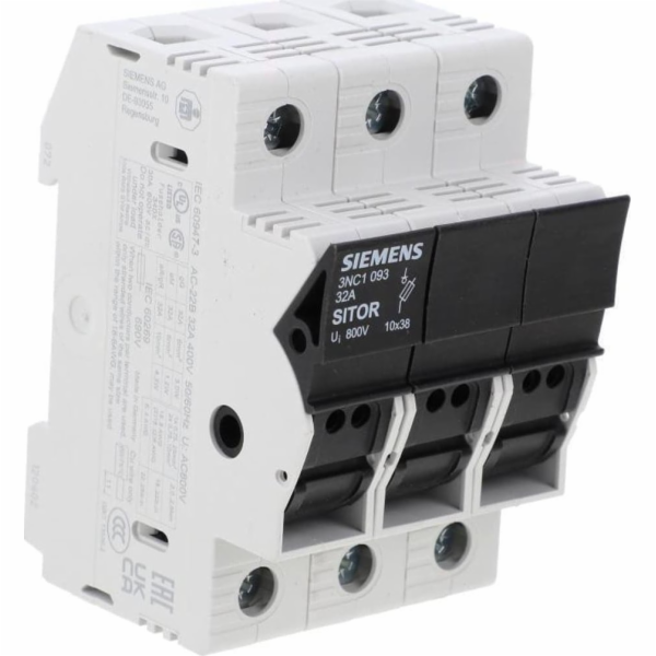 Siemens Válcový pojistkový odpínač 3P 10x38mm 3NC1093