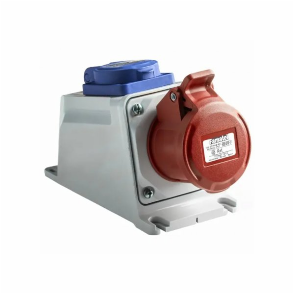 FAMATEL Pevná zásuvka 16A 4P 400V + GS IP54 zásuvka s kol...