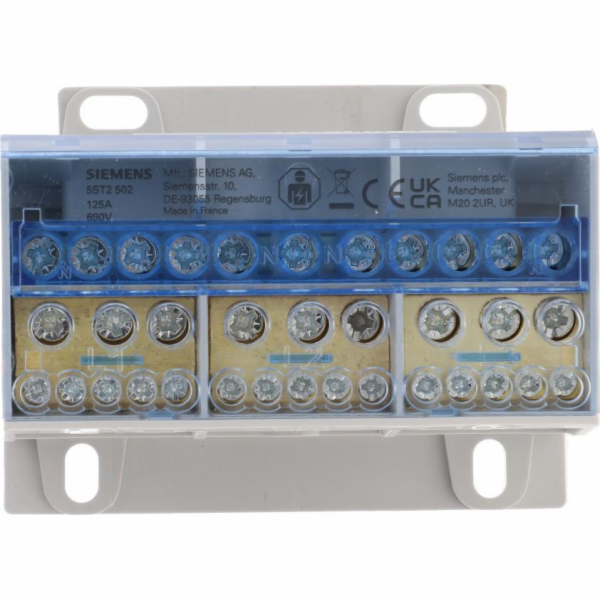 Siemens Rozvodný blok 125A 3P 690V 1x25-35mm2 4x16mm2 7x1...