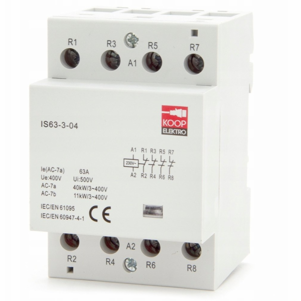 KOOP Elektro Modulární stykač 63-04 63A 4NC 230V 3P 3-FAZ...