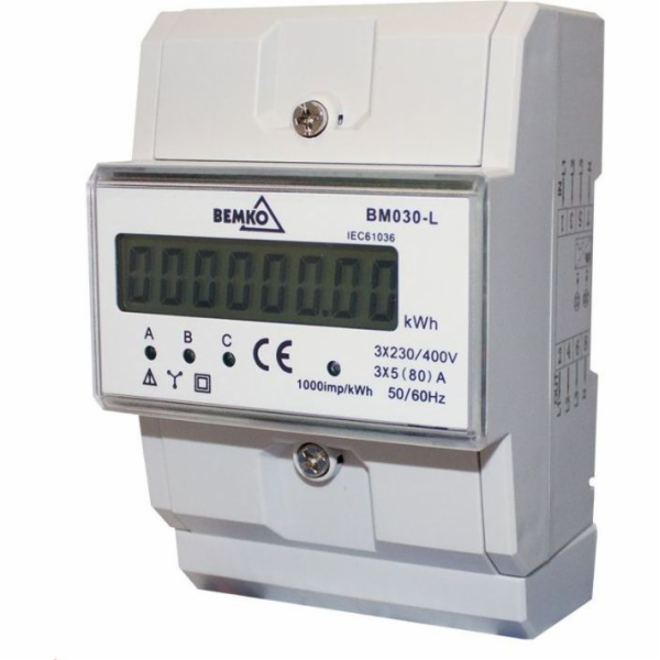 Bemko Indikátor spotřeby energie 3fázový 5-80A (A30-BM030-L)
