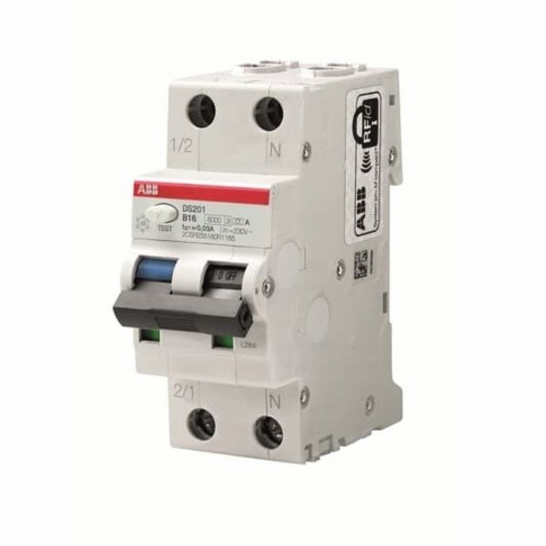 ABB Diferenciální jistič 2P 10A C 30mA AC 6kA DS201 C10 A...