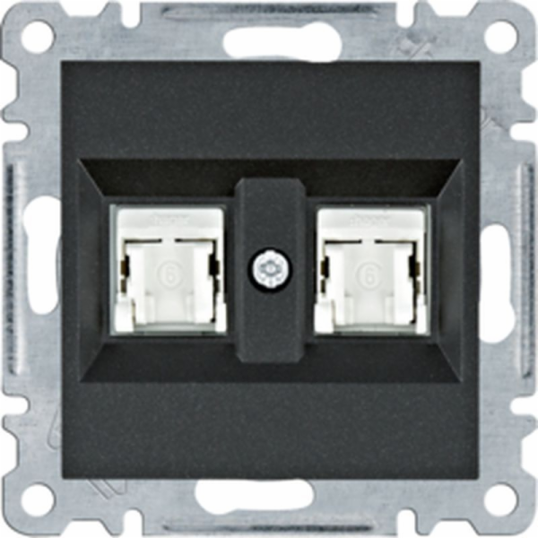 Hager Lumina Dvojitá počítačová zásuvka RJ45 kat. 5e UTP ...