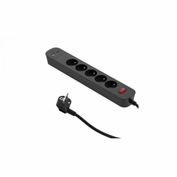 Düwi Prodlužovací kabel PD20 pro rychlé nabíjení, 5 zásuv...