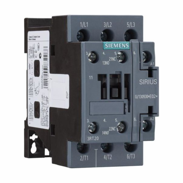 Siemens Výkonový stykač 25A 3P 230V AC 1NO 1NC S0 (3RT202...
