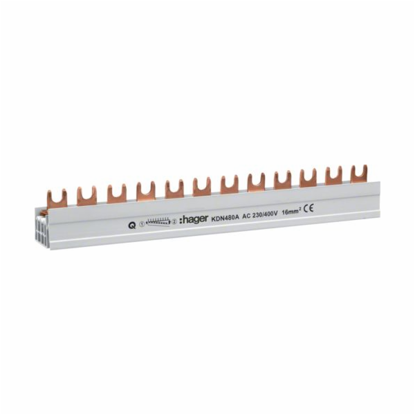 Hager Vidlicová přípojnice 4P 80A 16mm2 (KDN480A)