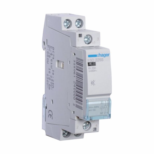 Hager Modulární stykač 25A 2NO 24V AC (ESD225S)