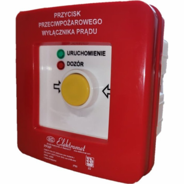 Elektromet Tlačítko požárního hlásiče , 2 proudové cesty,...