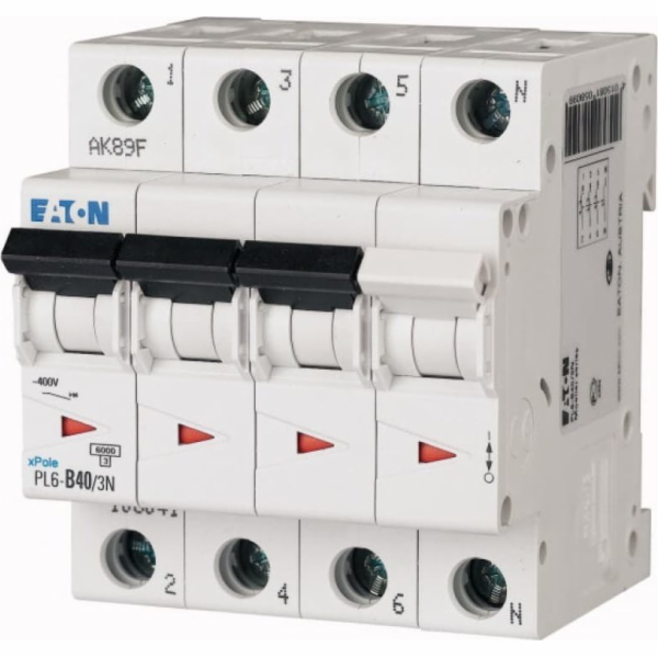 Eaton Jistič 3P+ND 40A 6kA AC PL6-D40/3N 165044