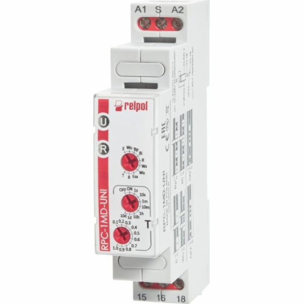 Relpol Multifunkční časové relé 1P 12-240VAC/DC 50/60Hz R...