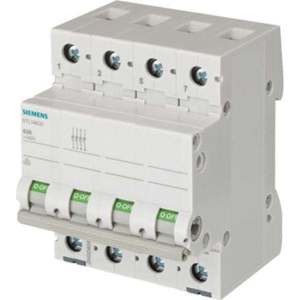 Siemens Modulární odpínač 4P 63A 4Z 400VAC 70mm 5TL1463-0
