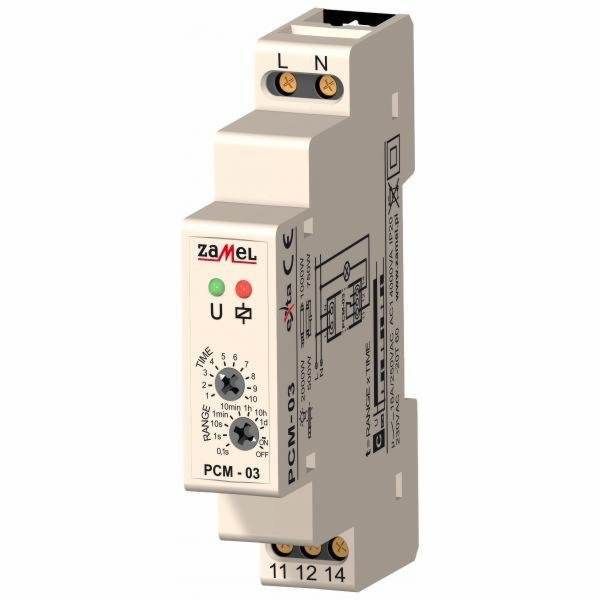 Zamel Časové relé 16A 1NO/NC 230V AC PCM-03