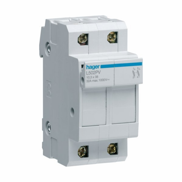 Hager Pojistková patice Modular PV 2P 10x38mm 32A 1000V D...
