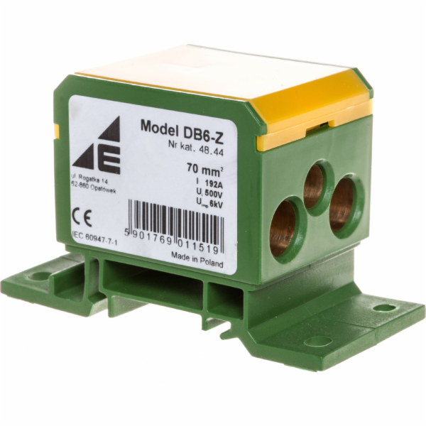 Elektro-Plast Rozvodný blok žlutozelený (DB6-Z 48.44)