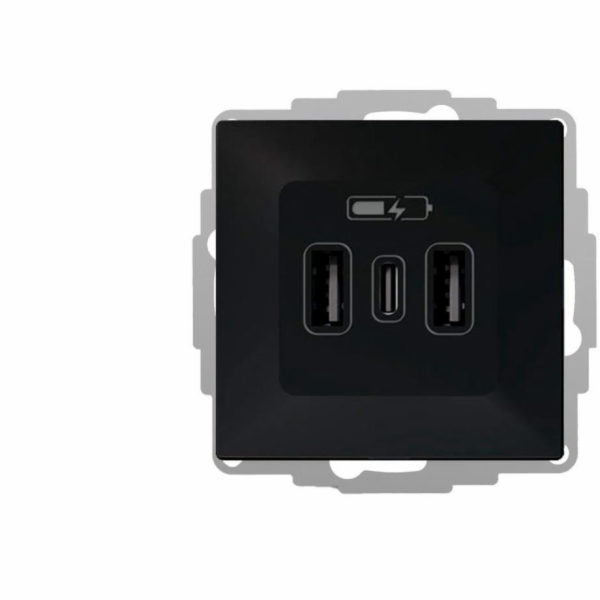 ELEKTROPLAST Nabíječka VESTRA USB 2xA+C černá 3808-19