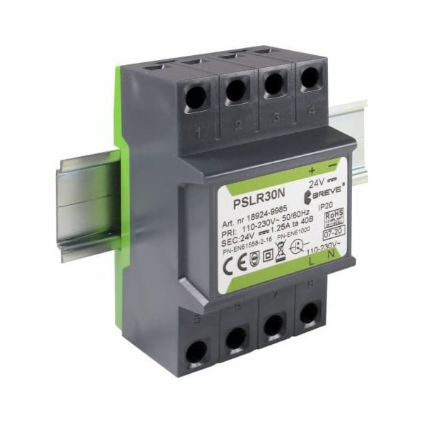 BREVE Spínaný napájecí zdroj PSLR 30 230VAC/24VDC 1,25A /...