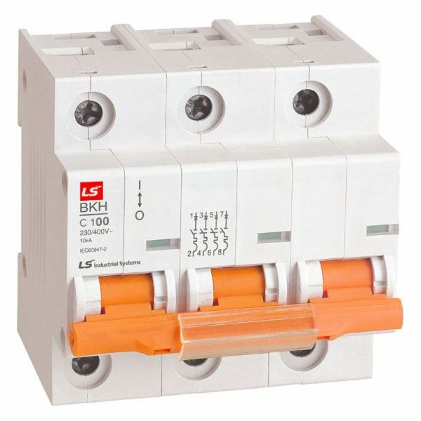 LSiS Jistič 3P C 100A 10kA AC BKH-C-100-3 (06110347R0)