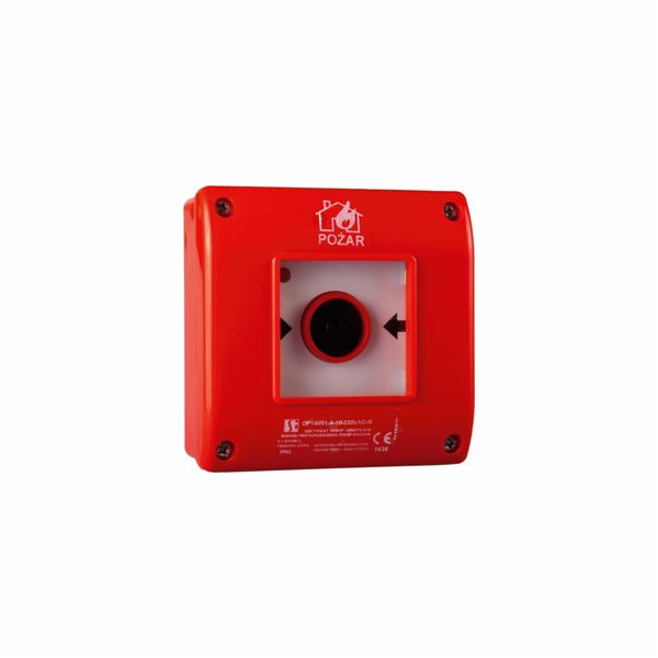 Spamel Požární tlačítko 1R červené s kladívkem (OP1-W01-A...