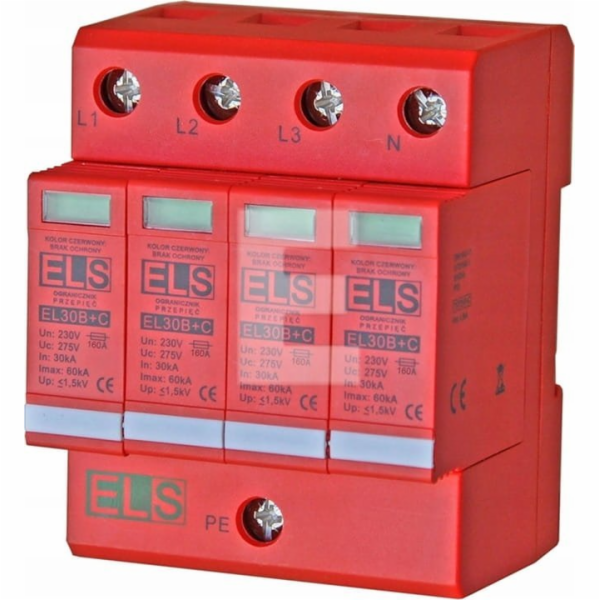 ELS Elektrotechnika Svodič přepětí B+C 4P 275V 60kA 1,5kV...