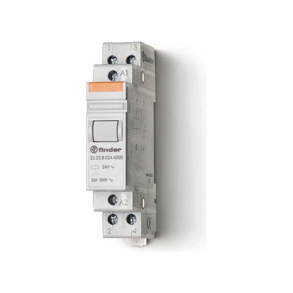 Finder Modulární výkonové relé 1NO 1NC 20A 230V AC kontak...