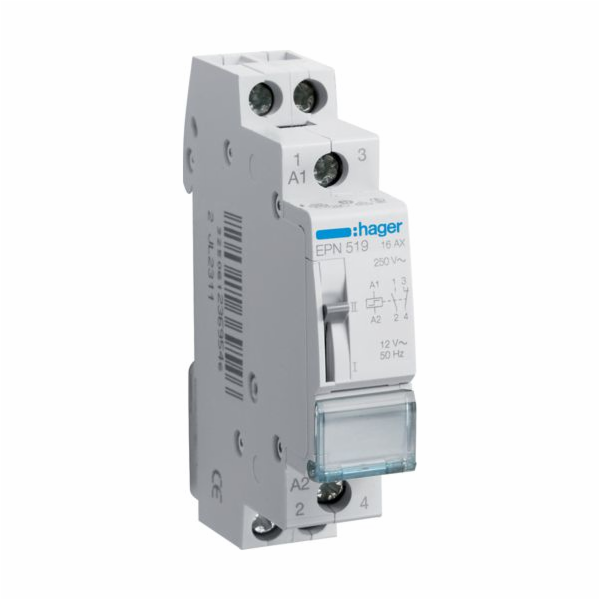 Hager Impulzní relé 16A 12V AC 1NO 1NC (EPN519)