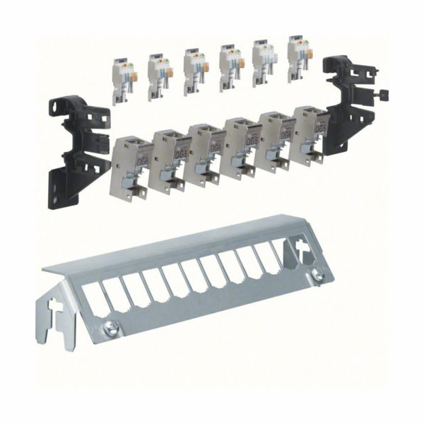 Hager Modulární konektor 6 x RJ45 kat. 6A stíněný na lišt...