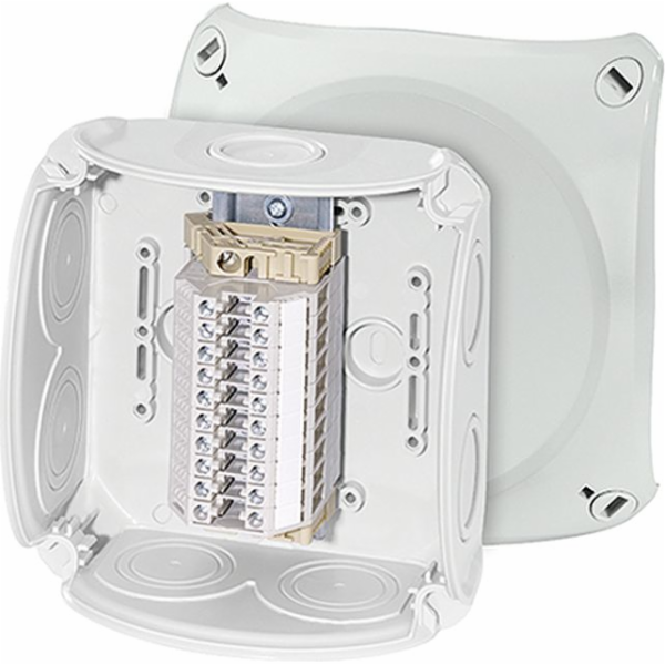 Hensel Rozvodná krabice 130x130x77 10x4mm2 CU/AL IP66 šed...