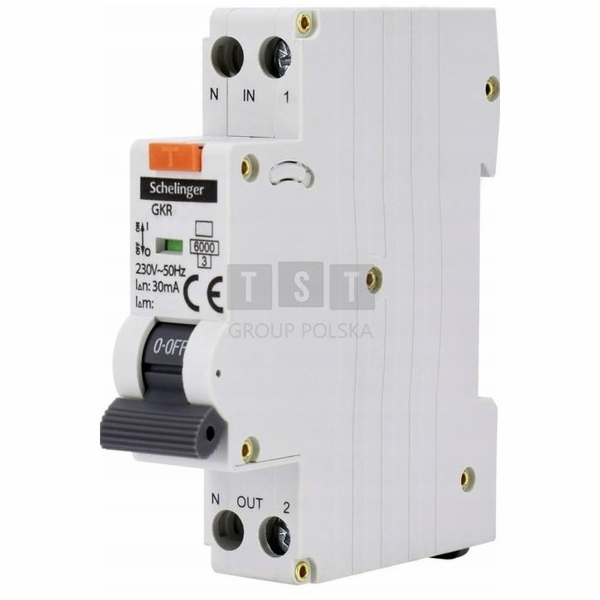 Bemko A08-GKR-A-B16 RCBO 1P B 16A 30mA TYP A Schelinger A...