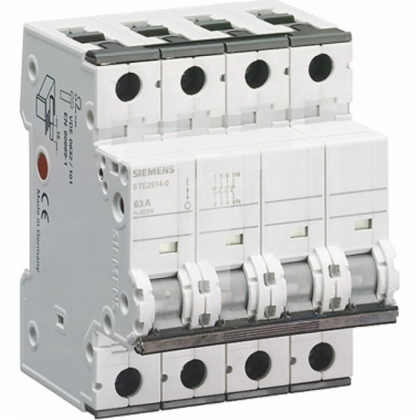 Siemens Modulární odpínač 63A 3P+ N 400V Možná relé 5TE25...