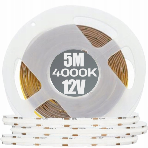GTV COB LED pásek 12V, 480LED/m, 8mm, 10W/m, bez gelu, ne...