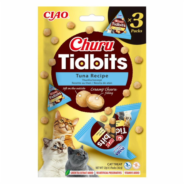INABA Churu Tidbits Tuna - pamlsek pro kočky - 3x12g