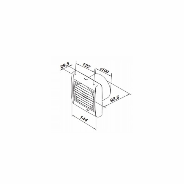 Ventika Axiální ventilátor O 100 230V 5,5W 84m3/h 25dB ku...