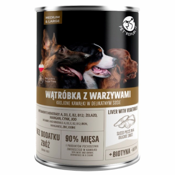 PET REPUBLIC Adult Medium & Large Liver with vegetables -...