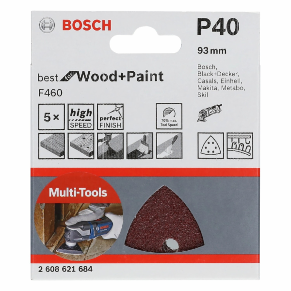 Brusný list Bosch Delta F460 Best for Wood and Paint, bal...