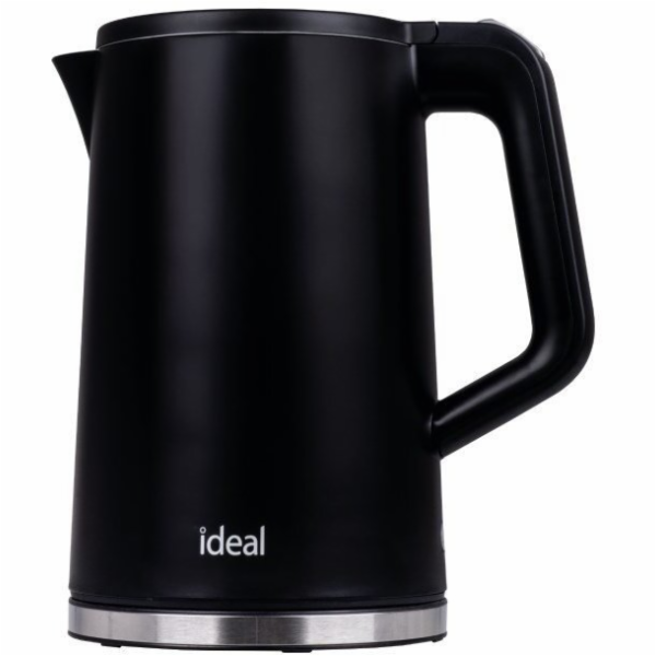 IDEAL Konvice 1,7 l, ocelové tělo, výkon 1500 W, černá