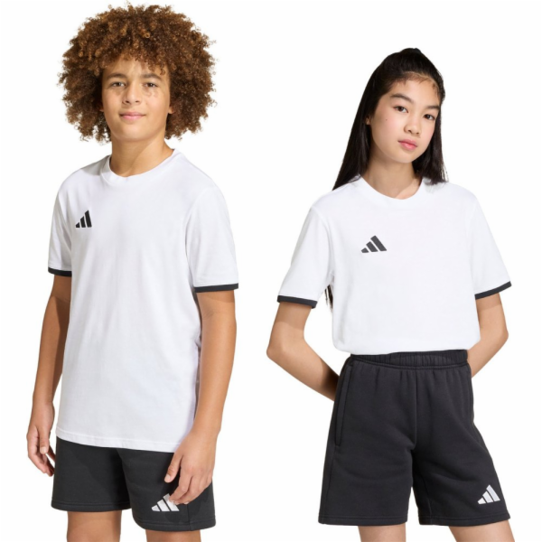 Adidas Dětské tričko Entrada 26 Tee bílé JZ6670 128cm