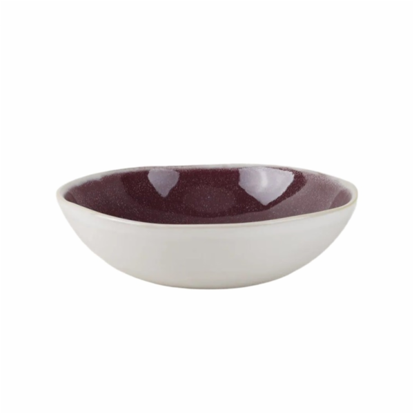 DOMOLETTI Miska Cherry Velvet, hnědá/bílá/žlutá, 18,5 cm