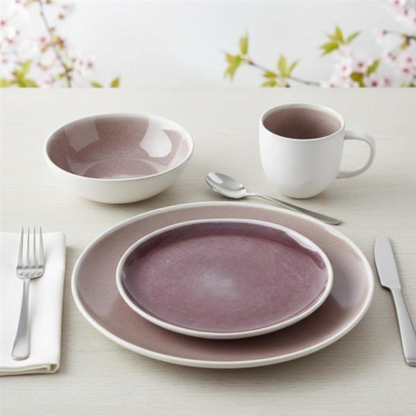 DOMOLETTI Talíř Rose velvet, O 26,8 cm, růžový
