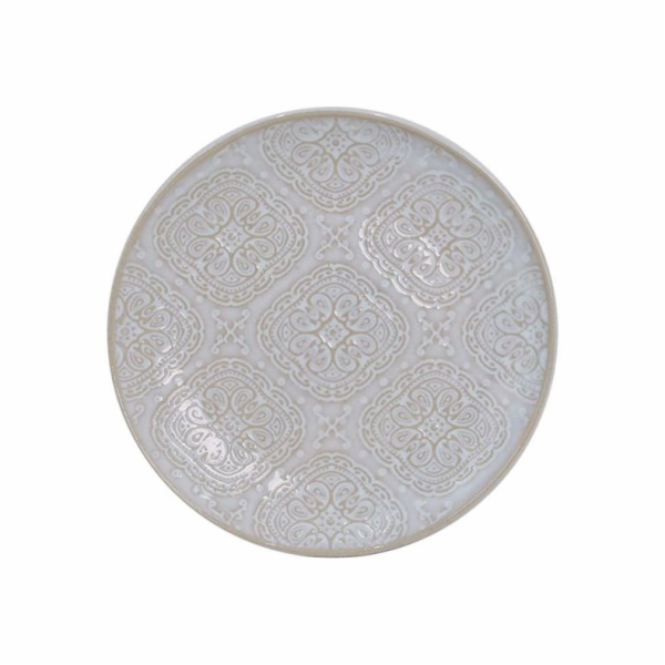 DOMOLETTI Dezertní talíř White arabic, O 19 cm, bílý