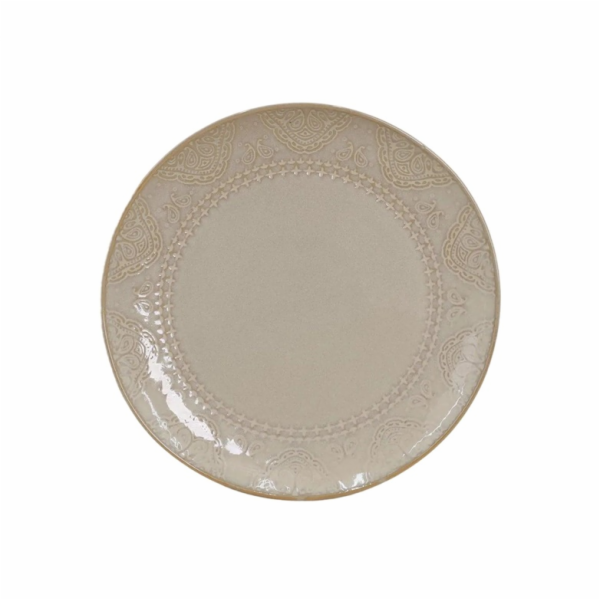 DOMOLETTI Jídelní talíř Béžová arab., O 26,6 cm, smetan