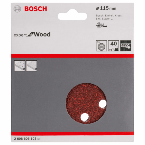 Brusný list Bosch EfWP K40 O 115 mm