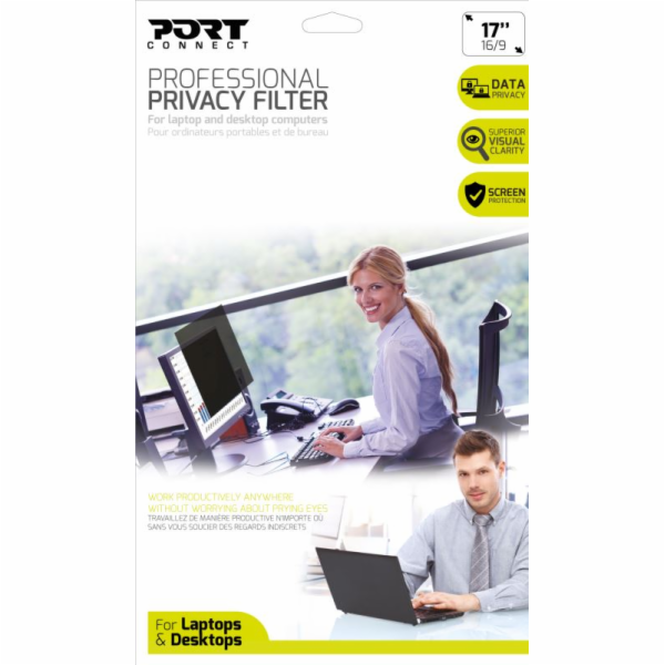 PORT CONNECT PRIVACY FILTER 2D - 17'', 16/9, černý